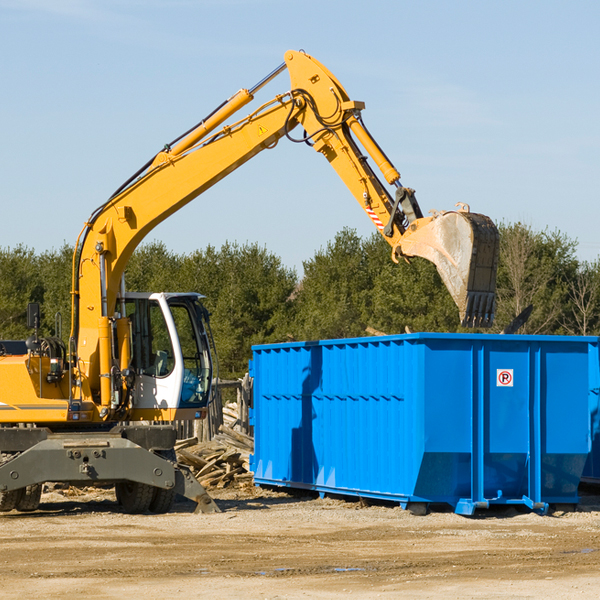 are there any restrictions on where a residential dumpster can be placed in Duke